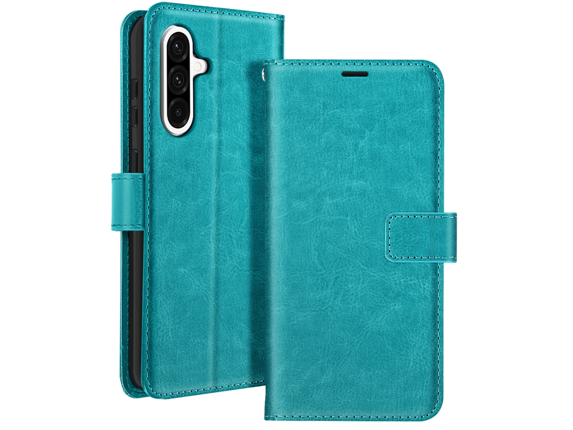 Capa Alça Pulso Para Samsung Galaxy A36 Mayaxess Pele Azul