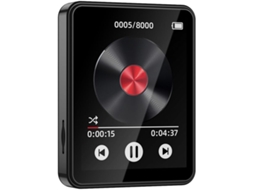 Reprodutor De Mp3 Bluetooth Com Tela Sensível Ao Toque 2,4 Polegadas,