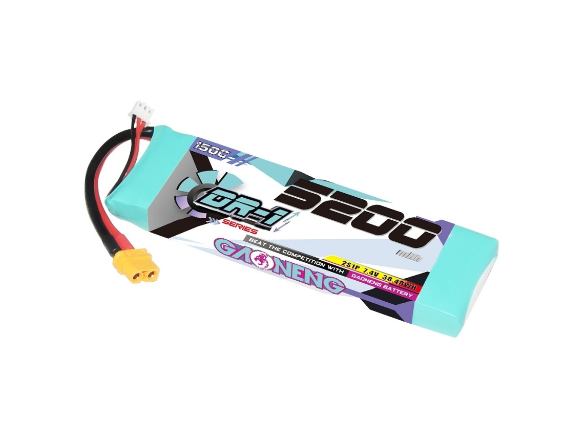 Bateria Gaoneng 7,4 V 5200 Mah 150c 2s Lipo Xt60 Plugt Plug Para Carros Rc 18 110