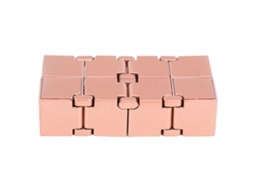 Primerox brinquedo Cúbico Sólido de Aço para Descompressão Anti estresse Acessório de Mesa Ouro Rosa