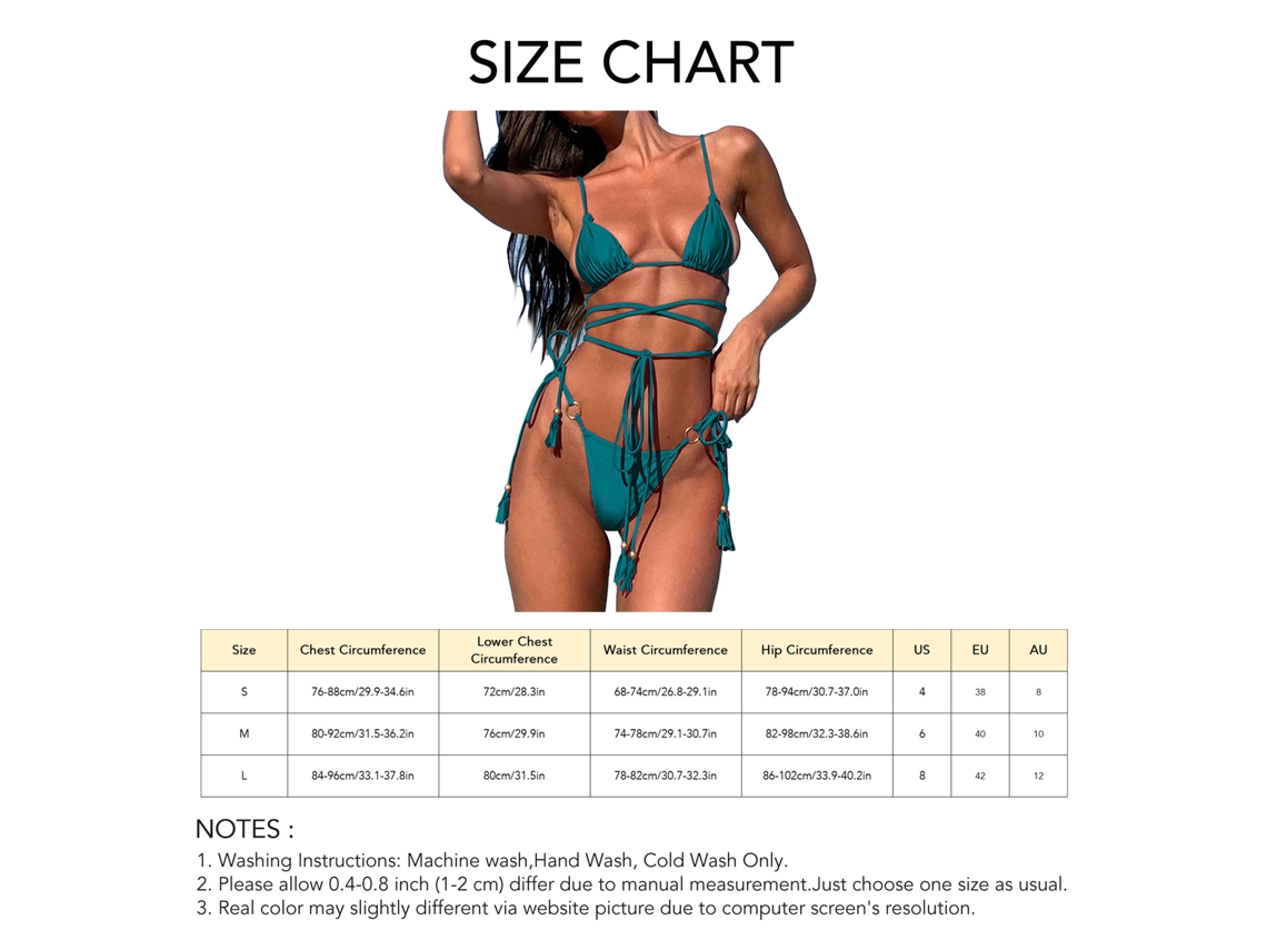 Bikini String Feminino Verão Tassel Peacock Orchid S