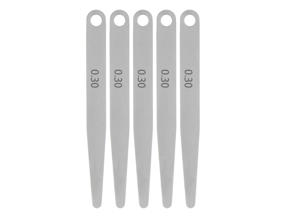 Conjunto De 10 Calibradores Folga 0, 3 Mm, Calibre 65mn, Ferramenta De Medição Folga Métrica, Lâmina Única