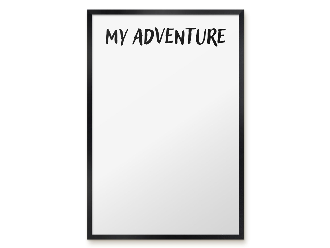 Quadro de vidro magnético Minha aventura para o hall Espelharte (40x60 cm)