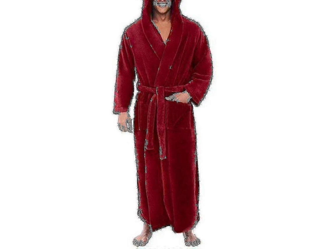 Roupa De Banho Masculina Confortável De Poliéster Com Bolsos E Cinta Interna Para Inverno, Outono E Primavera Vermelho