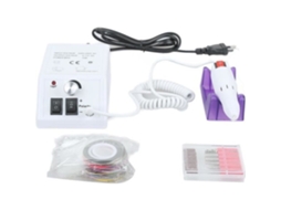 Kit de broca de unhas branco polidor arquivo broca de unhas dispositivo elétrico 20000rpm profissional para unhas pé manicure pedicure S/MARCA
