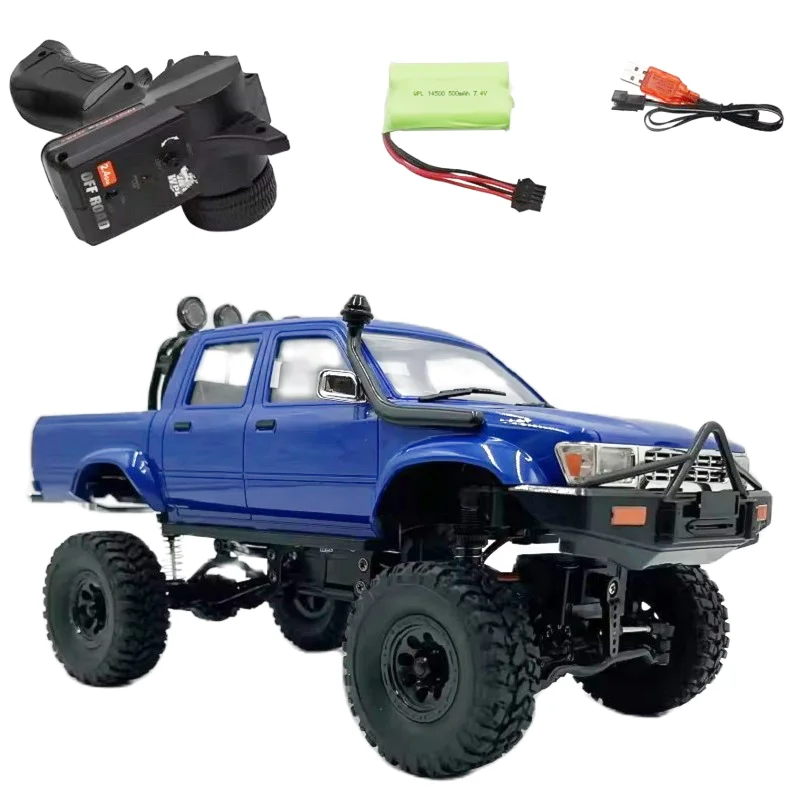 (azul) Caminhonete 4x4 De Controle Remoto 2.4g Com Luzes Led Controláveis