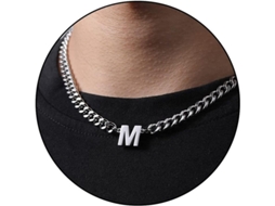 2026 cadena de Eslabón Cubano Con Letra Inicial A z de Acero Inoxidable 6.5mm 18+2 Pulgadas para Hombres Mujeres Niños Regalo de Joyería