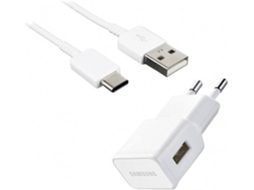 Carregador Rápido e Cabo SAMSUNG EP-TA50EWE (USB-C - Branco)