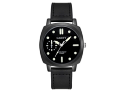 Reloj De Pulsera Para Hombres Gaiety Analógico De Cuarzo Con Dial Personalidad Regalo Negro