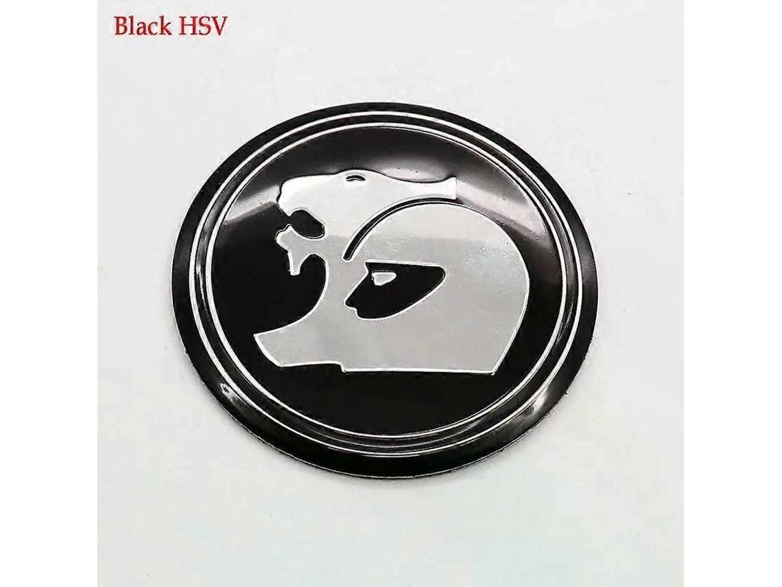 4 Unidades De Tapa Centro Rueda Hsv 56mm/60mm Emblema Decal Adorno Coche Abs Aluminio Com Tampa Prateada De 56mm Hsv Preto