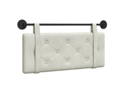 Conjunto 1 Cabeceira Suspensa Vidaxl Creme Veludo (110 X 55 X 5 Cm)