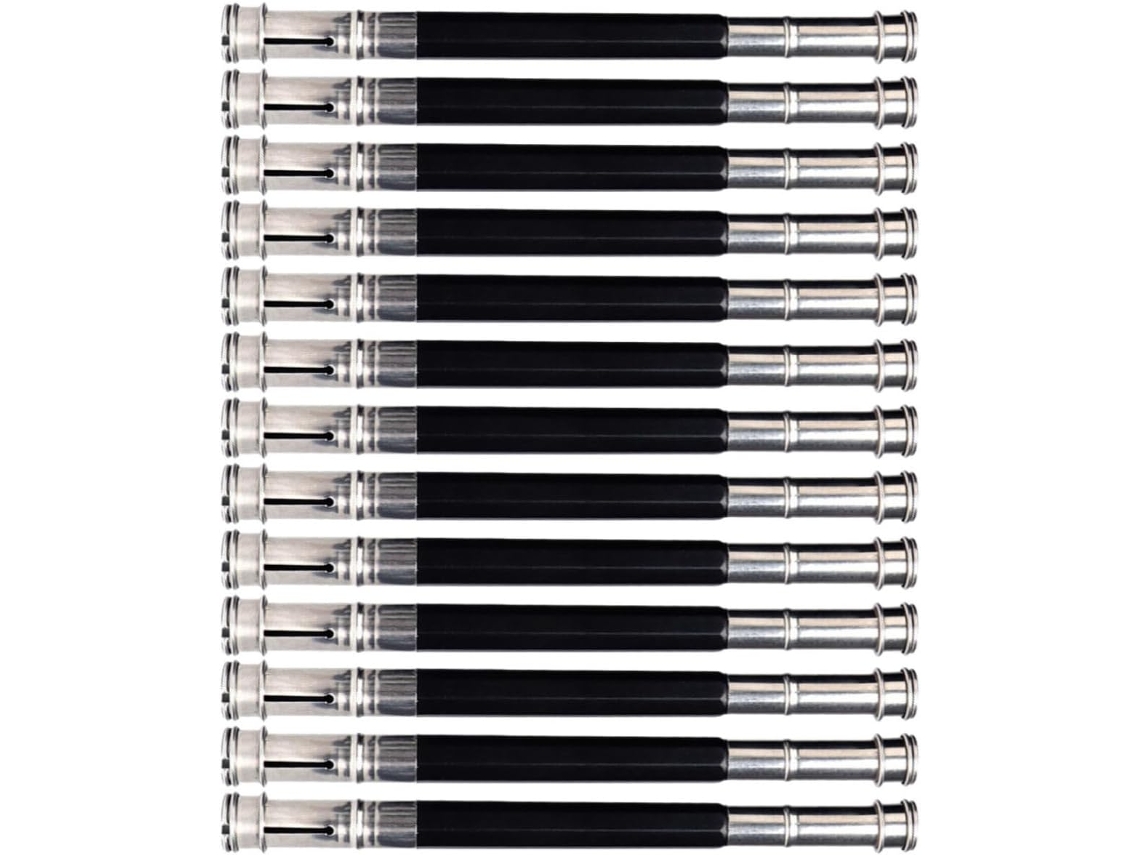 Conjunto de 13 extensores de lápis em alumínio e ABS Liga, extensão macia.
