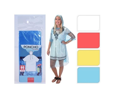 Poncho adultos transparente surtido