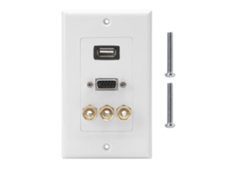 Laxiscreed Painel De Informações Com Usb 2.0, Vga E Conectores Banana Para Montagem Na Parede