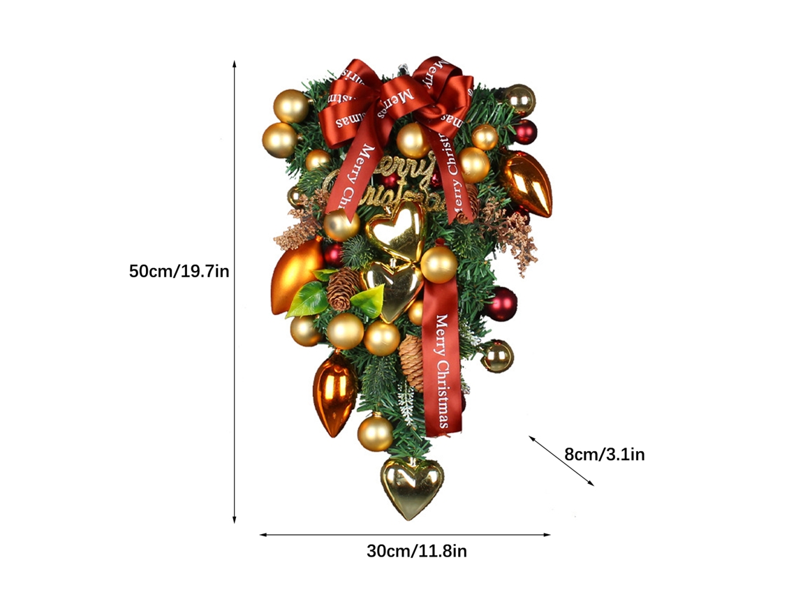 Decorações De Natal Com Árvore Invertida E Enfeites De Coração