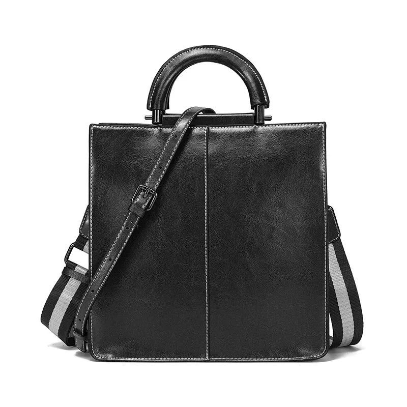 (55711-preto) Nova Bolsa De Ombro Feminina Em Couro Genuíno, Bolsa De Luxo De Grife