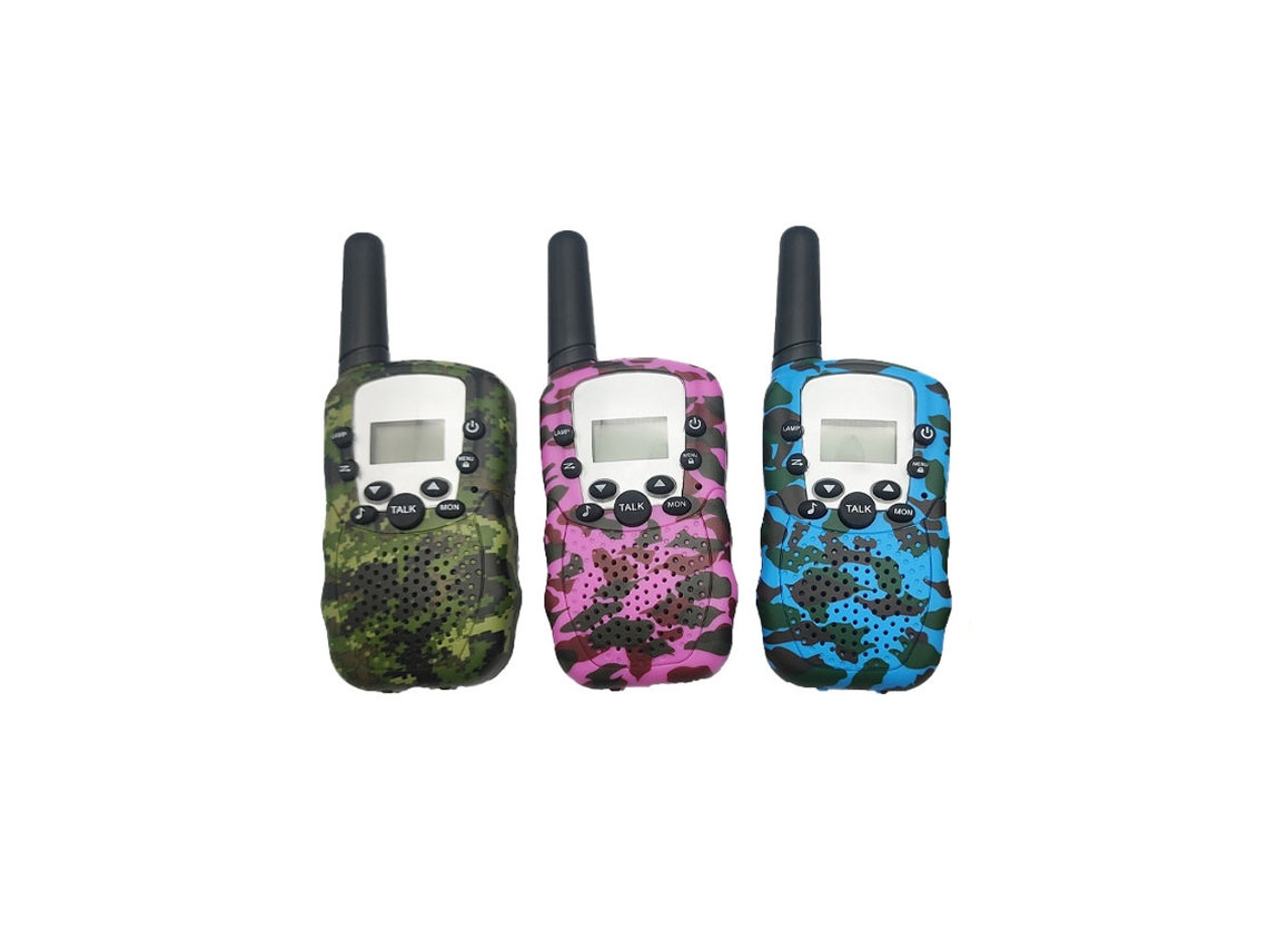 Walkie-talkie Infantil, Com Lanterna, Visor Lcd, Camuflagem