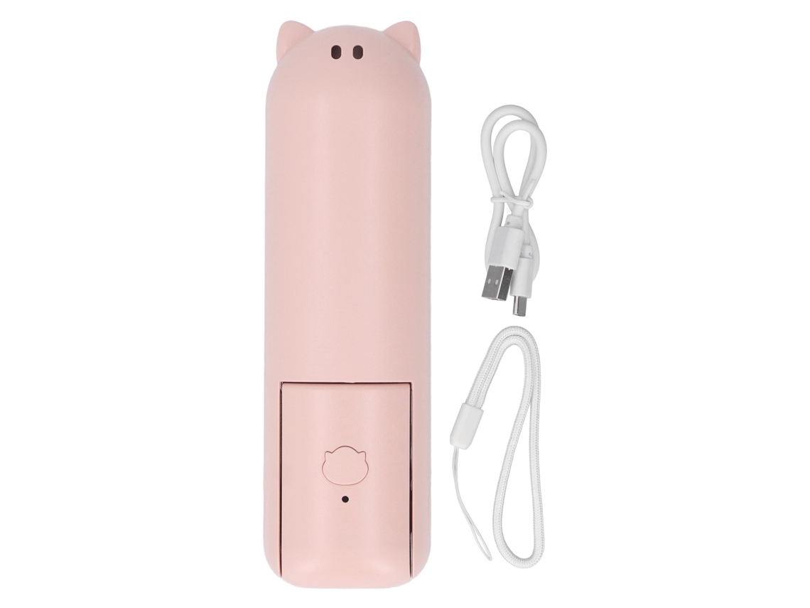 Ventilador Dobrável Multifuncional com Bateria Usb, Rosa BRILVIBERA