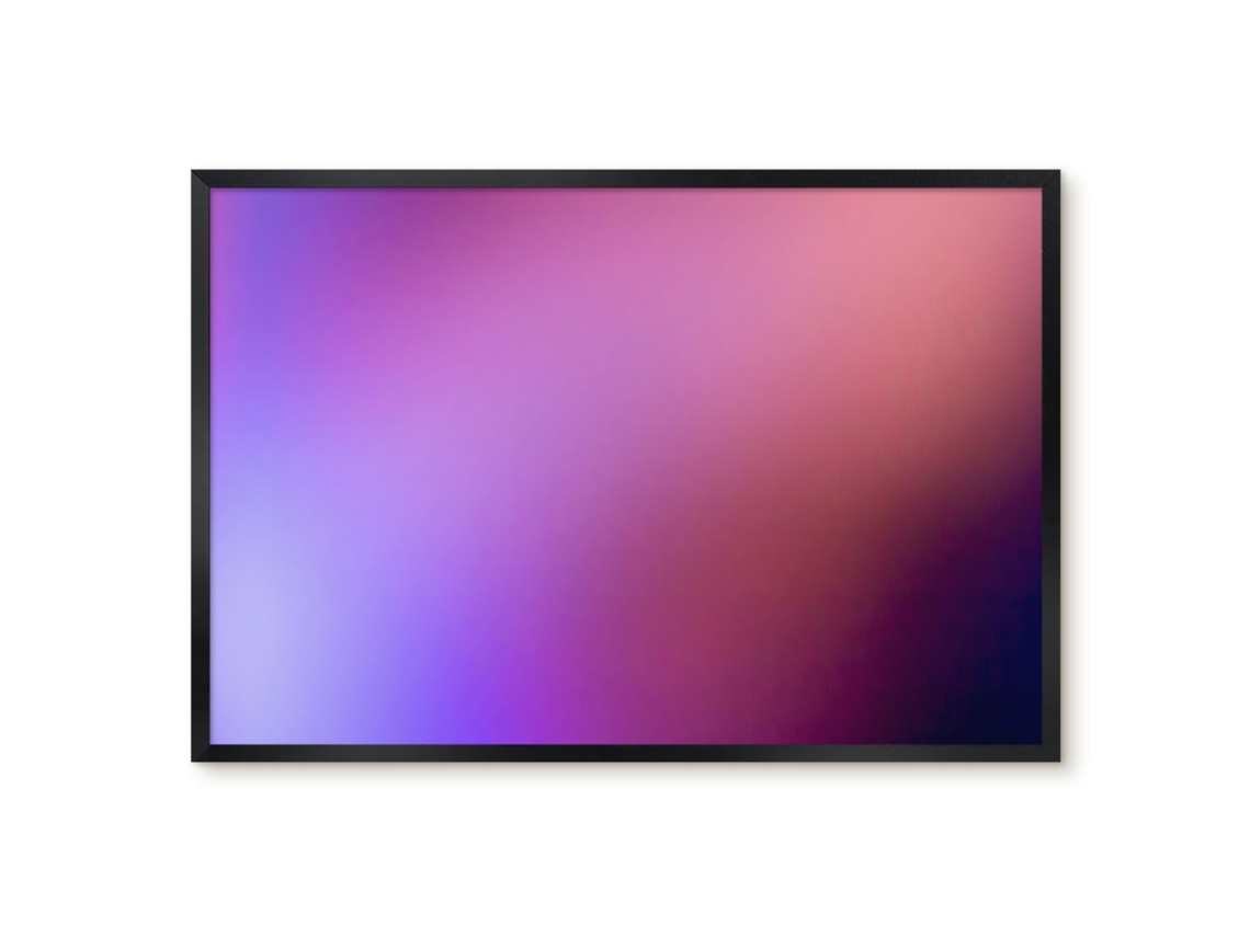 Quadro de vidro magnético com gradiente sutil para o hall Espelharte (60x40 cm)