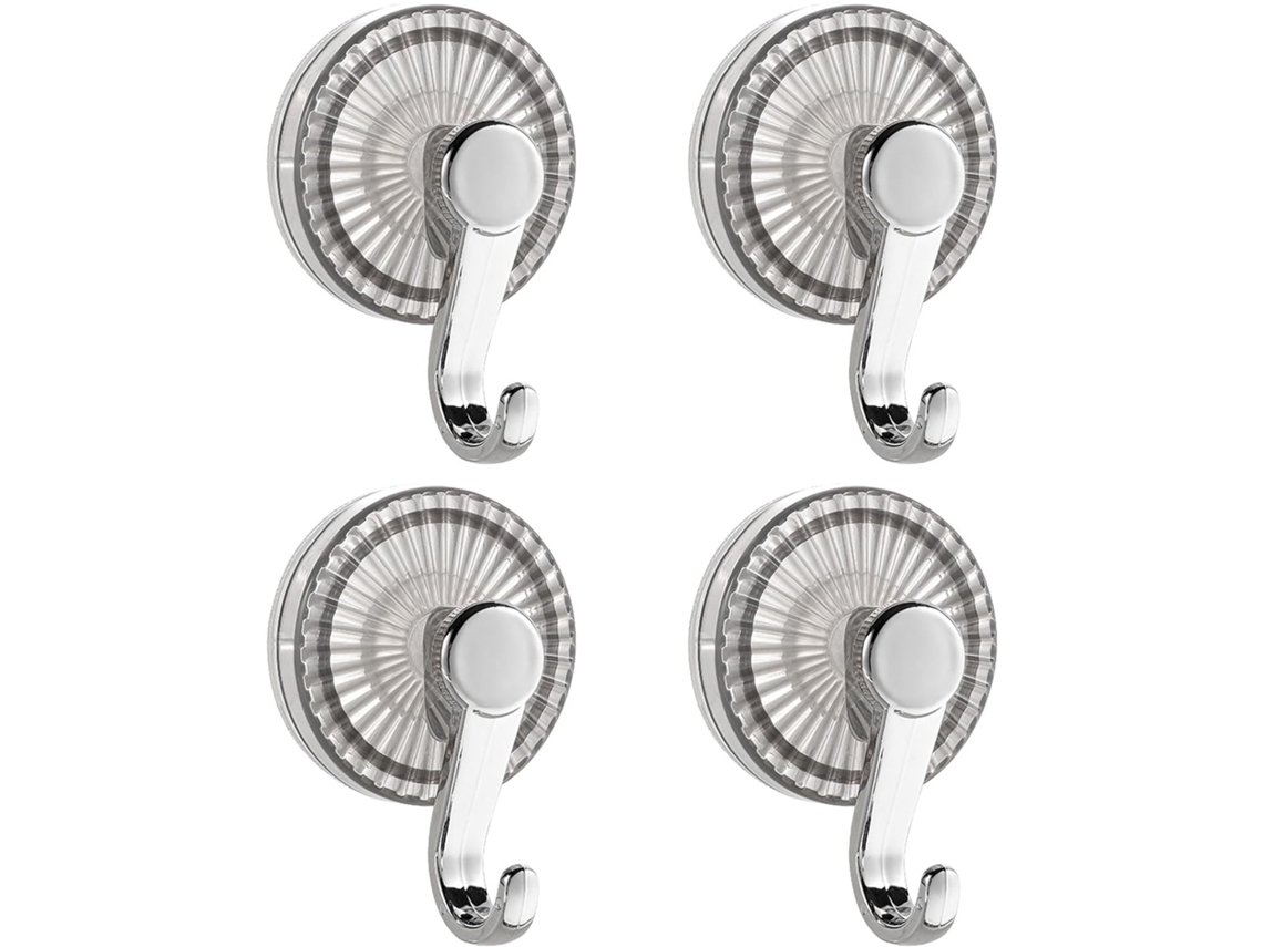 Conjunto De 4 Ganchos Ventosa Extra Fortes, Removíveis, Para Toalhas De Banho, Com Design Antiderrapante, Ideais Para
