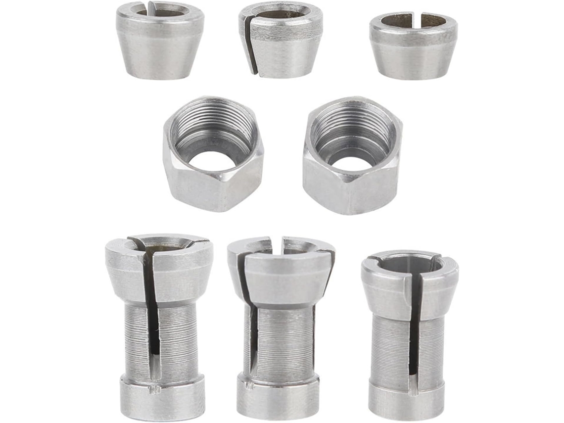 Conjunto De 8 Adaptadores Bico Em Aço Carbono, Adequados Para Ferramentas De Moldagem E Marcenaria, 6mm, 6, 35mm, 8mm
