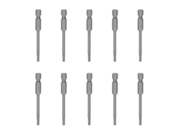 10 Peças De Parafusadeira Eléctrica De 2.5mm Com Chave Hexagonal, Cabeça Magnética, Aço Liga S2, Ferramentas De Hardware