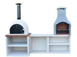 Churrasqueira xCLUSIVEDECOR Conjunto de com Forno Napoli 195x260x80cm