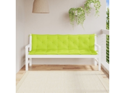 Vidaxl Almofadões Banco Jardim 2 Pcs Tecido Oxford Verde Brilhante