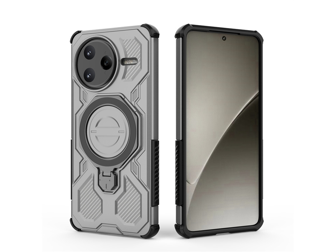 Capa Hexinyigjly Para Xiaomi Redmi Note K80procom Suporte Magnético Cinza