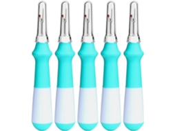 Conjunto de 5 Peças de Descosturadores com Cabo Ergonômico, Descosturador Verde para Costura, Ferramenta para Remover Linhas AQUAFORGE (verde)