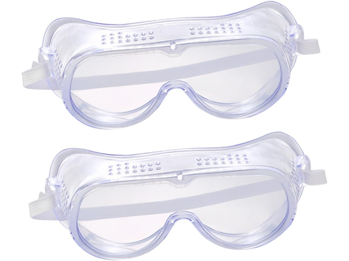 Conjunto De 2 Óculos De Proteção Leves E Transparentes - À Prova De Vento E Poeira.