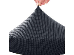 2026 funda de Silla Elástica de Poliéster Lavable para Taburetes Redondos Hogar Oficina Bar Hotel Cinza Escuro