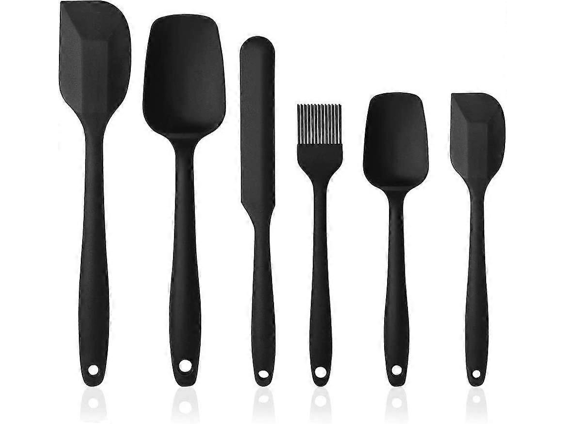 Conjunto De 6 Espátulas E Pincéis De Silicone Para Confeitaria