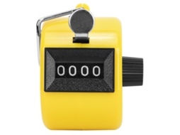 Contador Manual Berm 4 Dígitos Plástico Com Gancho Ferramenta De Contagem Portátil Amarelo