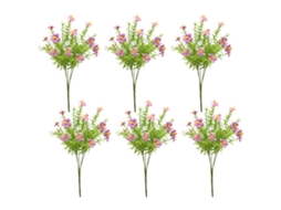 Laxiscreed Flores Artificiais Daisy-lotus Pack De 6 Para Decoração De Interior