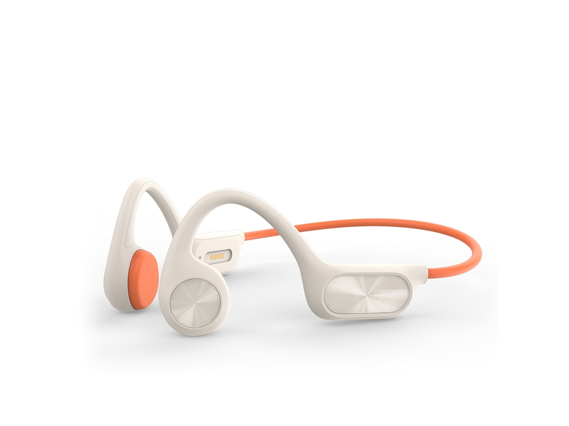 Fones de Ouvido Sem Fio de Condução Óssea , À Prova D'água Ipx8 para Natação, Equipados com Bluetooth. MDUG (branco Quente)