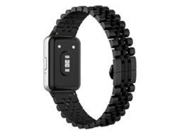 Pulseira De Aço Inoxidável Com Fecho Borboleta E Cinco Contas Em Semicírculo Para Relógio Honor X5