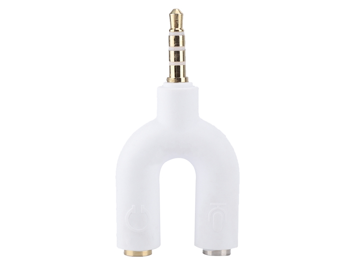 Conversor Áudio 2-em-1 Laxiscreed Com Entrada De 3,5mm Para Fones E Microfone