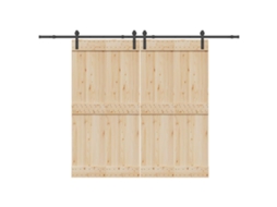 Vidaxl Kit De Ferragens Para Porta Deslizante 305 Cm Aço Preto