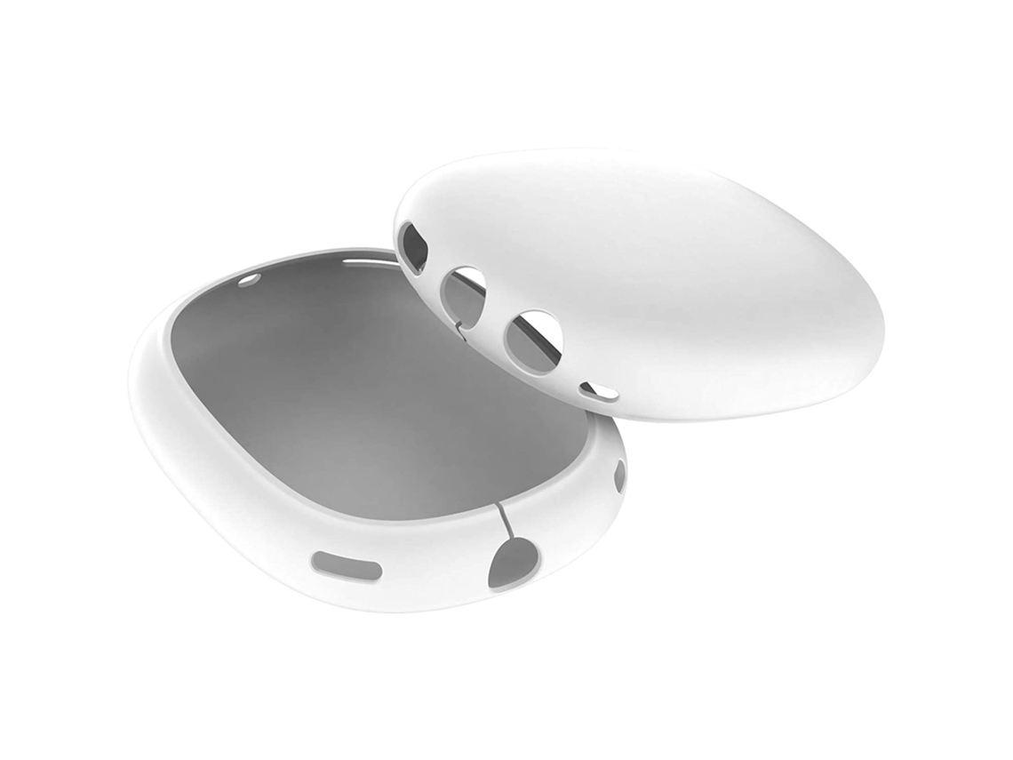 Capa Zruxe Para Apple Airpods Max Silicone Fosco Branco (proteção Total, Interior Em Flanela)