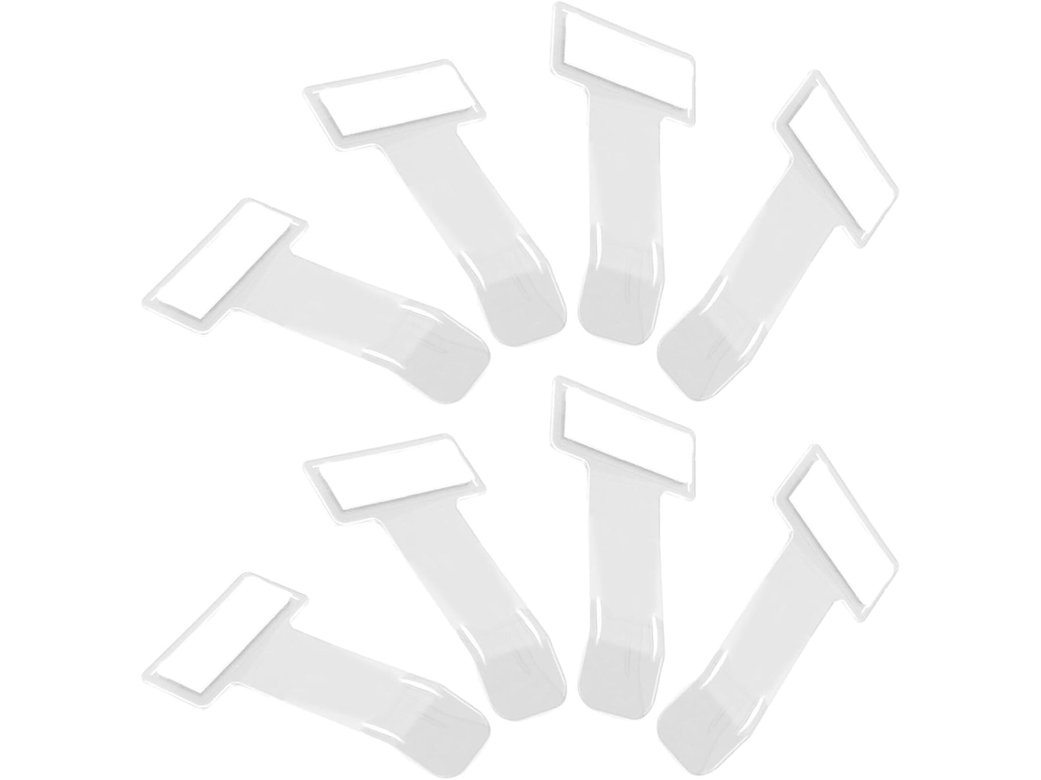 Conjunto de 8 suportes adesivos transparentes para passagens de tíquetes de estacionamento (sem ser fixados no para-brisa).