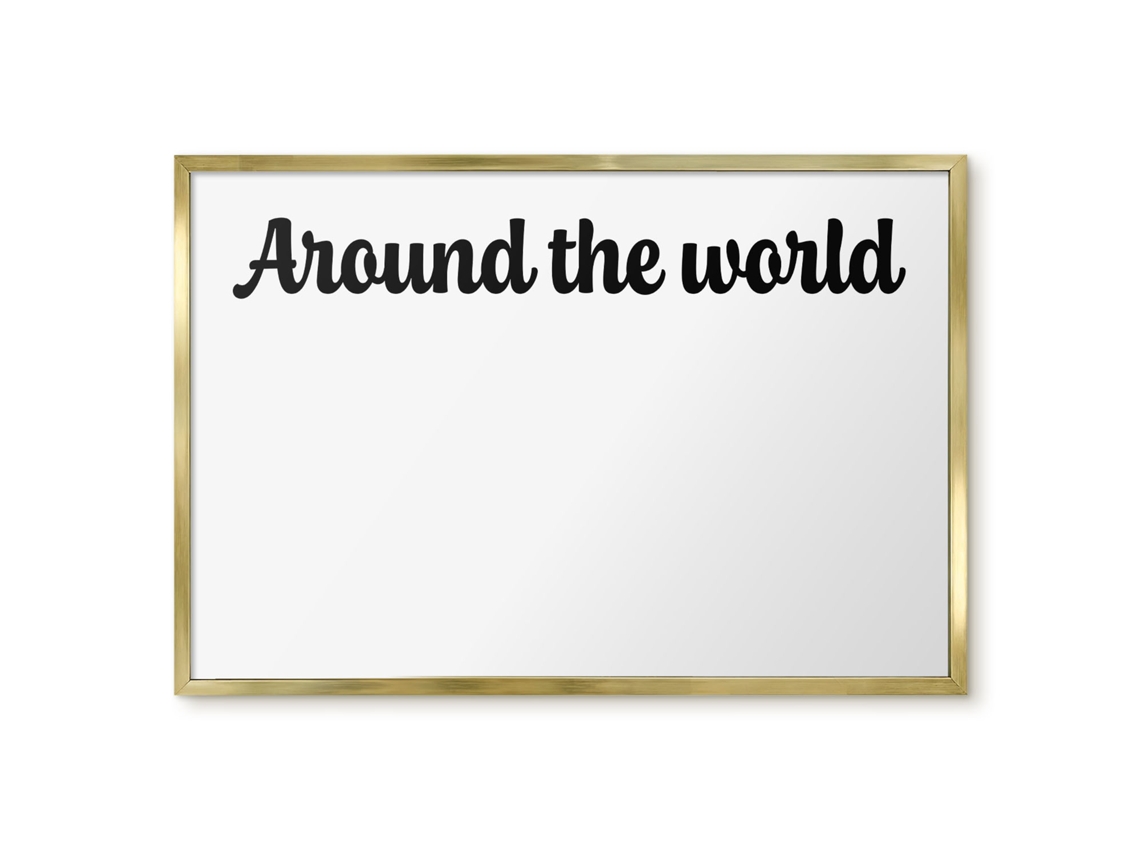 Magnetic Glass Board Around The World For The Hall Espelharte (60x40 Cm)