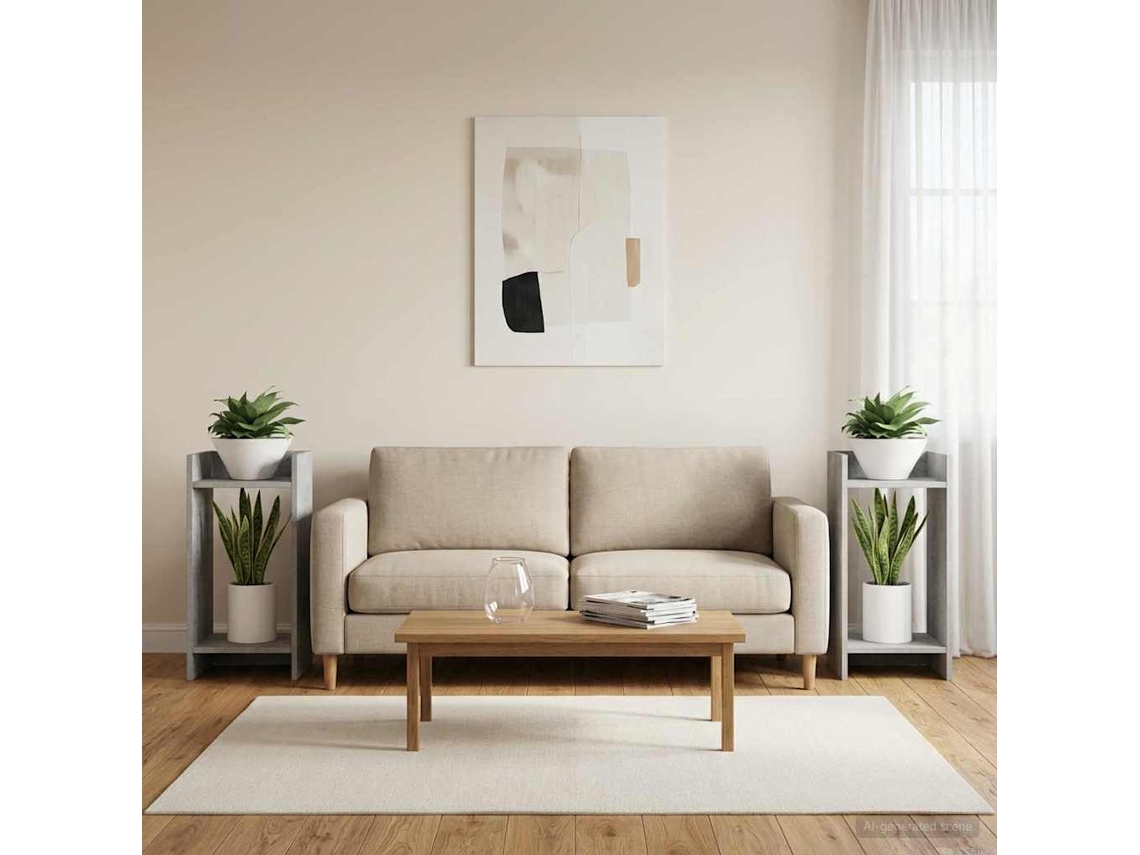 Vidaxl Suporte Para Plantas 2 Unid. Cinzento Concreto 30 X 30 X 60 Cm