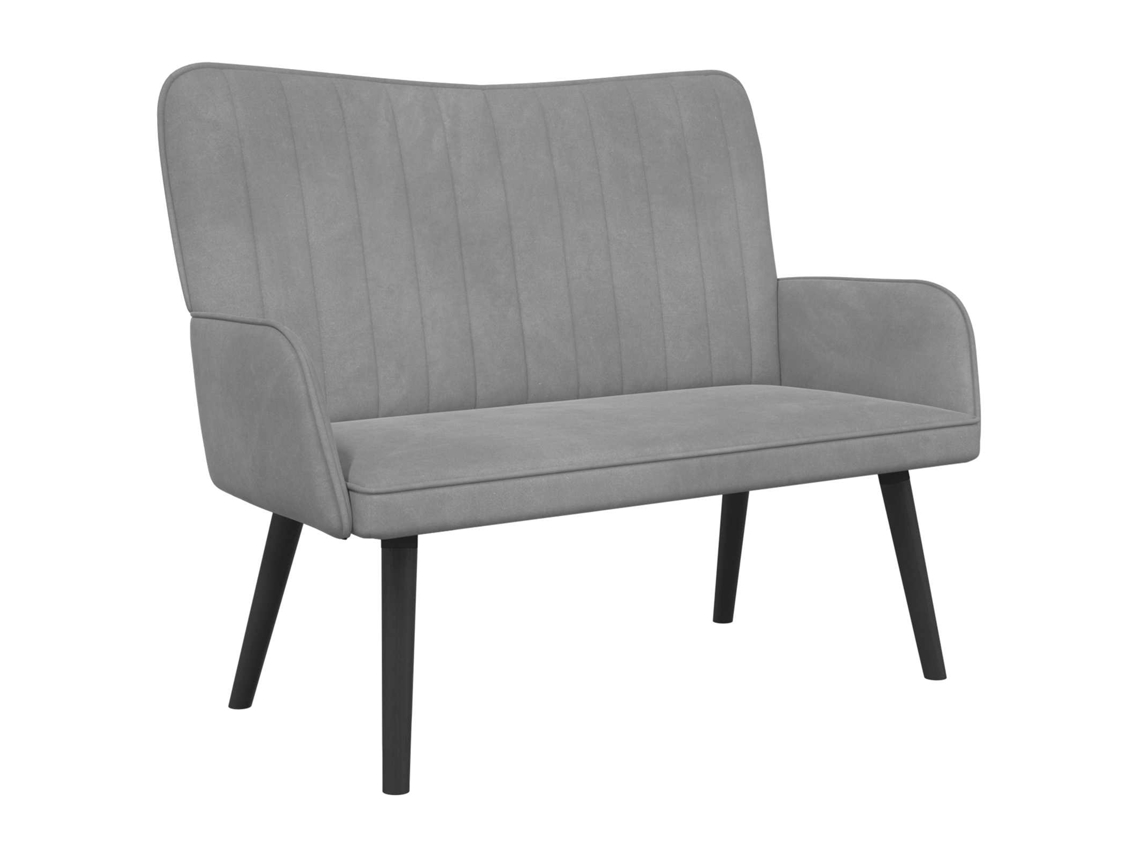Sofá para 2 Pessoas Cinzento claro 115 X 61 X 87 Cm Veludo MAISON EXCLUSIVE (v)