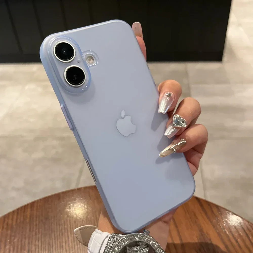 Capa Ultrafina Para Celular (blue Peak Iphone 16 Pro Max), Fosca, Transparente E Resistente A Impactos.