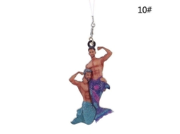Rebe colgante de Sireno para Hombre Adorno de Navidad Ornamenta Árbol de Navidad Acrílico 8cm N10
