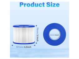 4 Peças, Cartucho de Filtro de Reposição, Compatível com Bestway, 58323, para Piscina, Instalação Simples AQUAFORGE