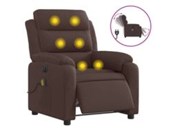 Electric Massage Recliner Chair, Electric Massage Recliner Chairs Vidaxl Marrom Tecido
