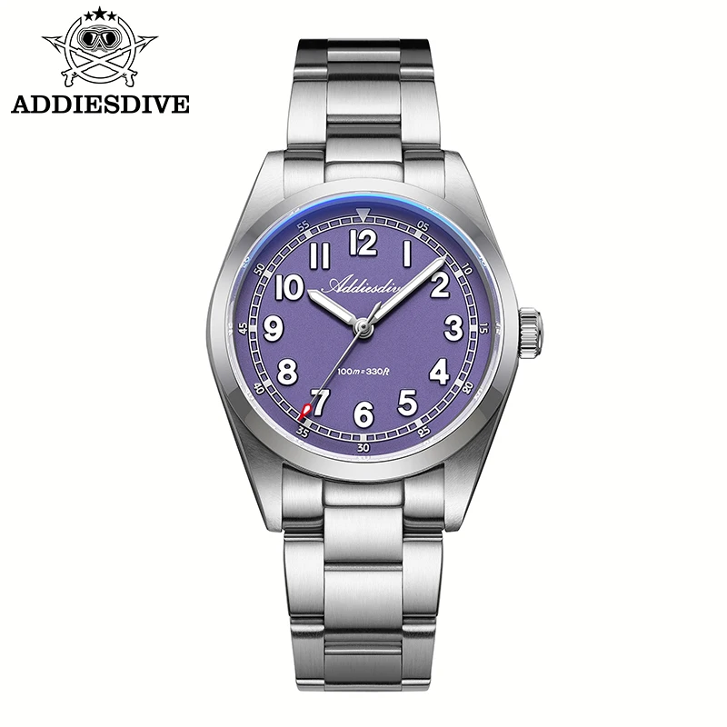 Pulseira Feminina De Quartzo Safira (roxa), 36 Mm, Luminosa, Resistente À Água Até 100 M.