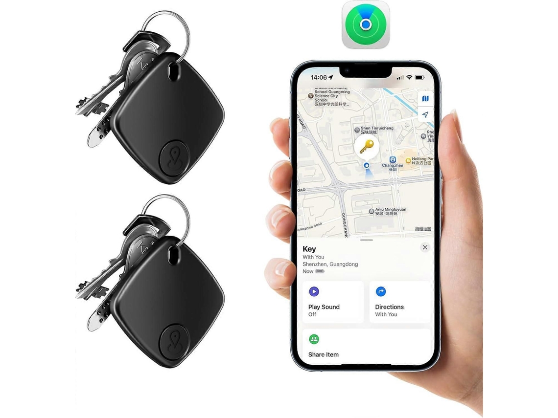 Kit Com 2 Rastreadores Bluetooth Inteligentes – Localizador De Chaves E Bagagem Compatível Com Dispositivos Ios. Rastreador Anti-perda Para Chave